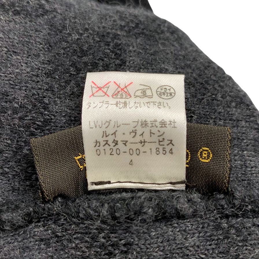 ルイヴィトン ビーニー M74197 ボネ プティ ダミエ グラフィット ニット帽 ウール ブラック LOUIS VUITTON