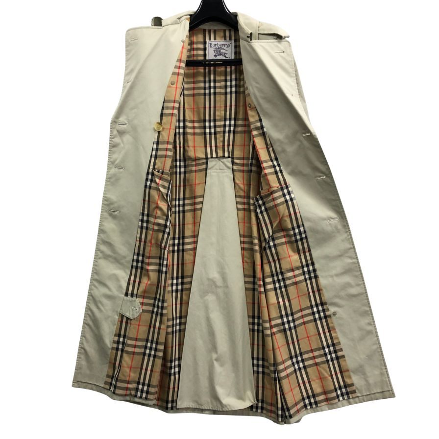 中古◆バーバリー トレンチコート 90年代 白タグ ベージュ レディース サイズ11AB Burberry 【AFF19】