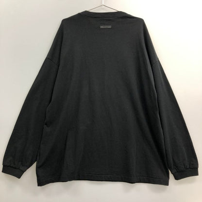 極美品◆フィア オブ ゴッド エッセンシャルズ ロゴプリント ロングスリーブTシャツ ブラック サイズXL 長袖 ロンT FEAR OF GOD ESSENTIALS 【AFB39】