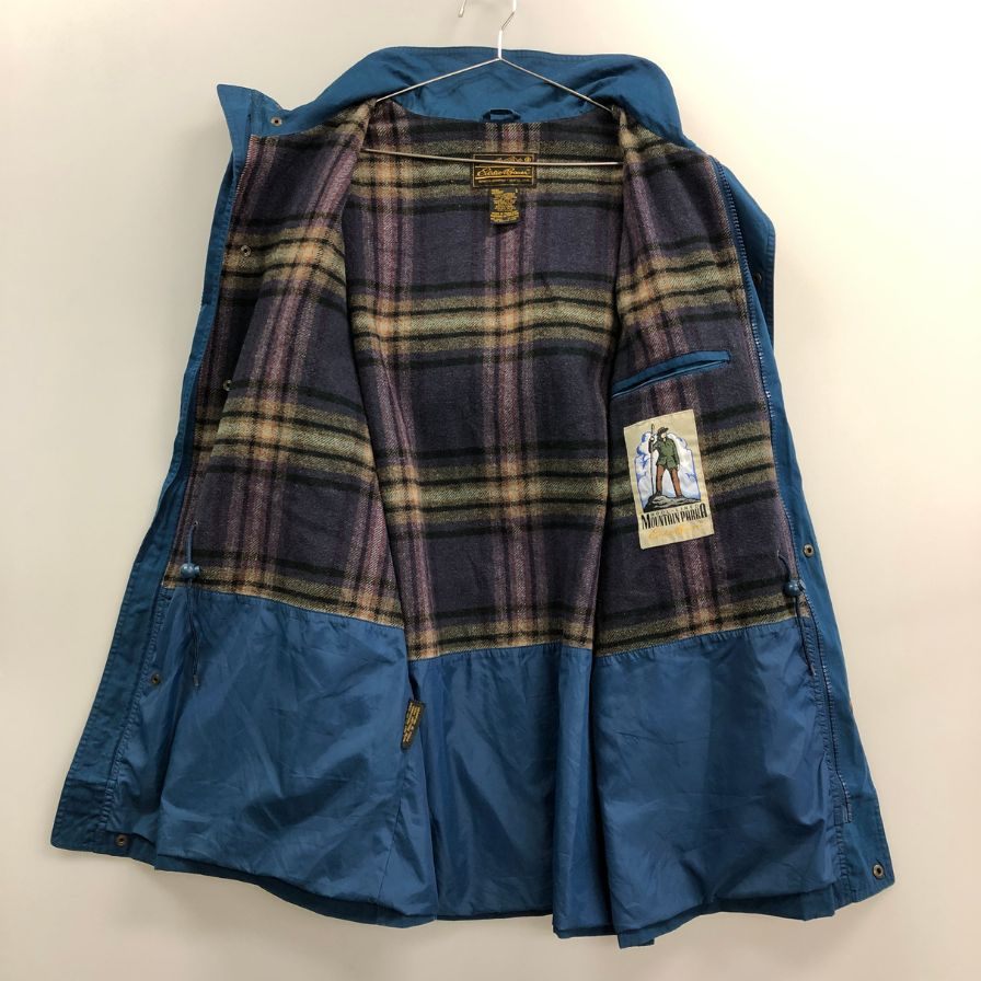 中古◆エディーバウアー マウンテンパーカー 80年代 黒タグ メンズ ブルー サイズL Eddie Bauer 【AFA21】