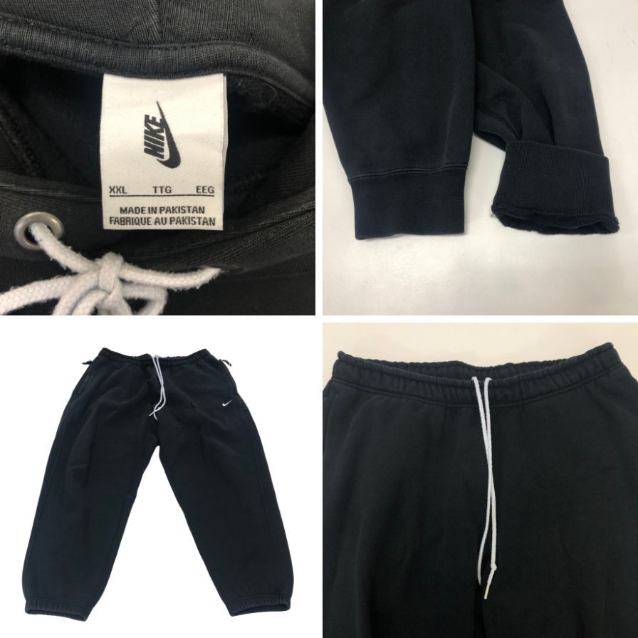 中古◆ナイキ スウェット 上下セット プルオーパー メンズ サイズXXL ブラック NIKE 【AFA13】
