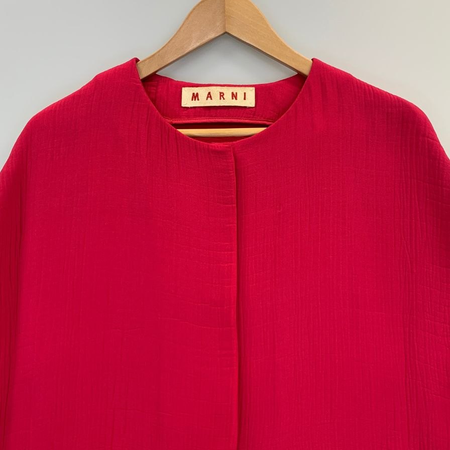 極美品◆マルニ ノーカラーベスト ピンク レディース サイズ40 MARNI 【AFB2】