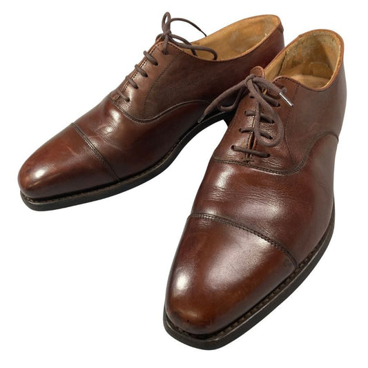 クロケット&ジョーンズ ストレートチップ ハラム ダークブラウン サイズ6.5E CROCKETT&JONES HALLAM ビジネスシューズ 約26.0cm【LA】【中古】