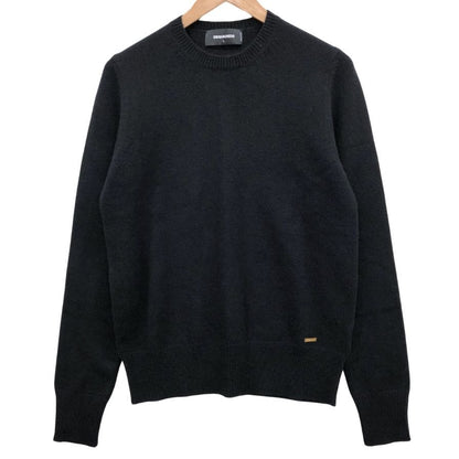 極美品◆ディースクエアード トップス セーター ウール100% レディース サイズL ブラック S72HA0571 S15410 DSQUARED2 【AFB8】