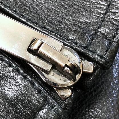 極美品◆ヴァレンティノ レザージャケット スタッズ ALWAYS ブラック カウレザー メンズ サイズI48 VALENTINO 【AFG1】