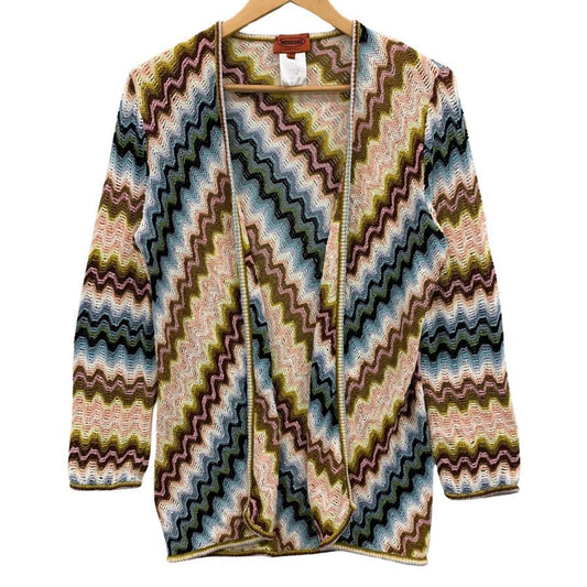 美品◆ミッソーニ カーディガン コットン マルチカラー サイズ42 レディース Missoni 【AFB11】