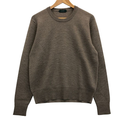 美品◆ザノーネ ニット 12ゲージ ウール クルーネック メンズ グレー サイズ44 ZANONE 【AFB4】