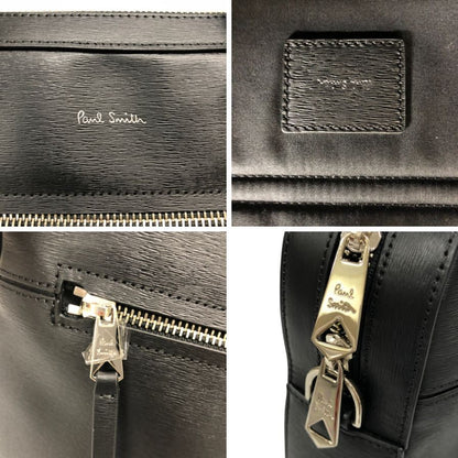 ポールスミス ストローグレインレザー 2way ビジネスバッグ ストラップ付 APS541 メンズ ブラック PaulSmith【AFE8】