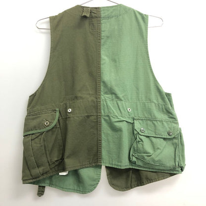 美品◆エンジニアードガーメンツ ビームス+別注 ベスト コットン バイカラー メンズ カーキ サイズXS  Engineered Garments 【AFB21】