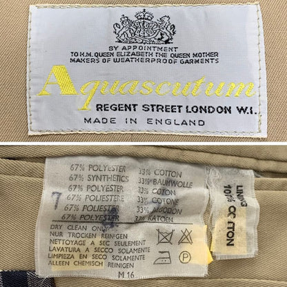 アクアスキュータム トレンチコート 70S アクア5 ヴィンテージ イングランド製 ベージュメンズ サイズ表記なし Aquascutum【LA】