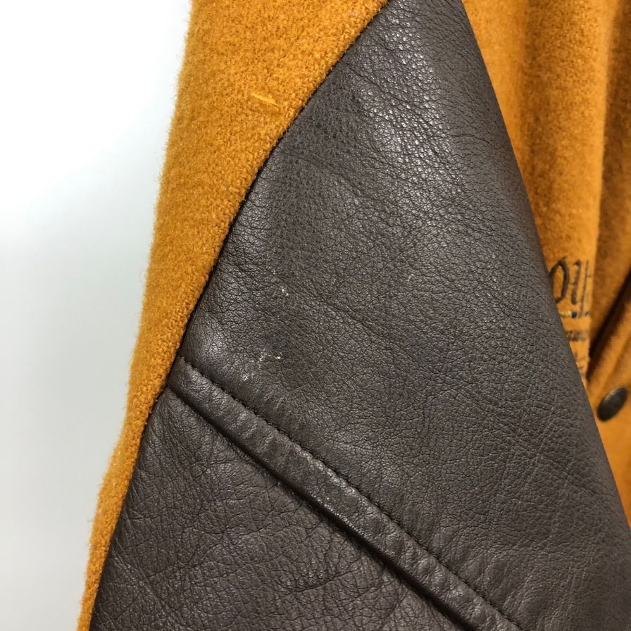 中古◆スクープボーイズ スタジャン レザー切替 ブラウン メンズ サイズS-44 Scoop boys 【AFA20】