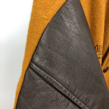 中古◆スクープボーイズ スタジャン レザー切替 ブラウン メンズ サイズS-44 Scoop boys 【AFA20】