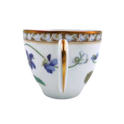 アビランド リモージュ ルーブシエンヌ カップ&ソーサー ホワイト 花柄 Haviland Limoges Louveciennes 2客セット【AFI26】【中古】