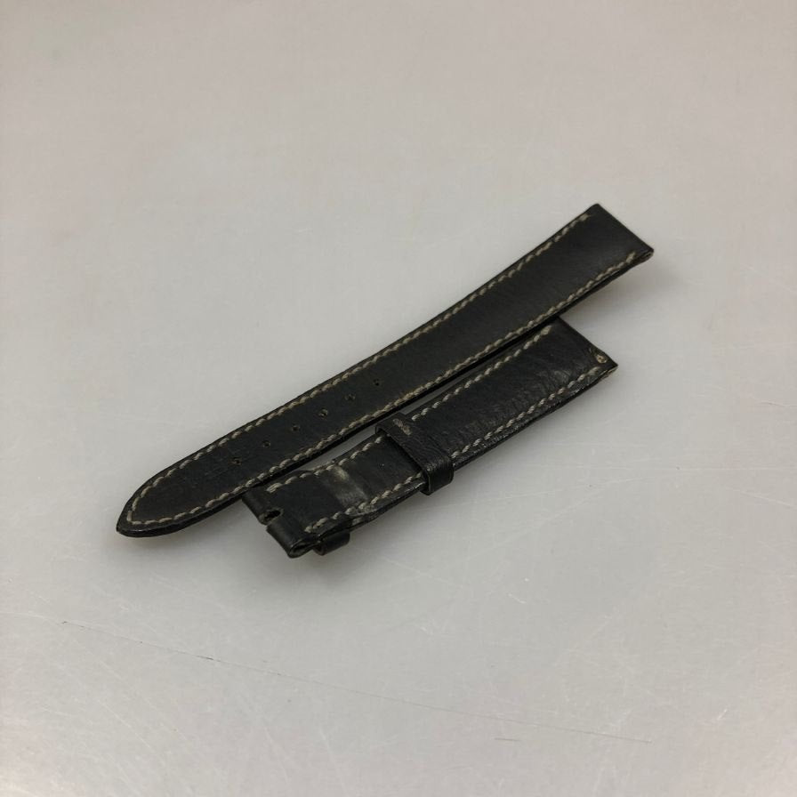 カミーユフォルネ 腕時計用レザーベルト カーフ 16mm14mm ブラック系 尾錠バネ棒無し Camille Fourne【AFI17】