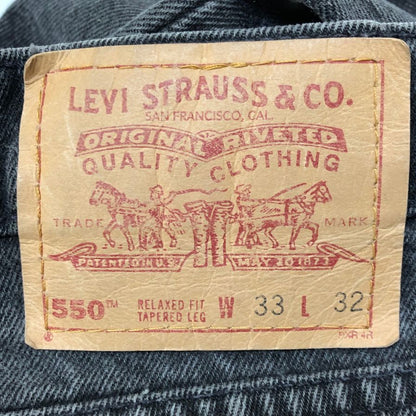 リーバイス デニム 550 93年製 ボタン裏520 ブラック メンズ W33 L32 LEVI’S 【AFB46】