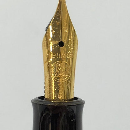 ペリカン 万年筆 クラシック M200 24金ゴールドプレート マーブルブラウン ブラック PELIKAN【AFI8】