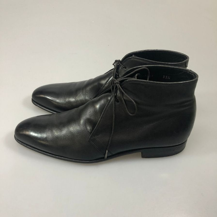 ディ コレッティ  チャッカブーツ カーフ ブラック メンズ サイズ39.5 di Colletti 約25.5cm【AFC33】