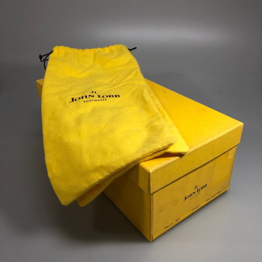 ジョンロブ フィリップ2 レザーシューズ ミュージアムカーフ ブラウン 6E JOHNLOBB ビジネスシューズ 約24.5cm【LA】【中古】