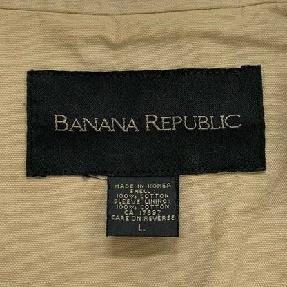 美品◆バナナリパブリック コート オールド コットン ベージュ メンズ サイズ L BANANA REPUBLIC 【AFB34】
