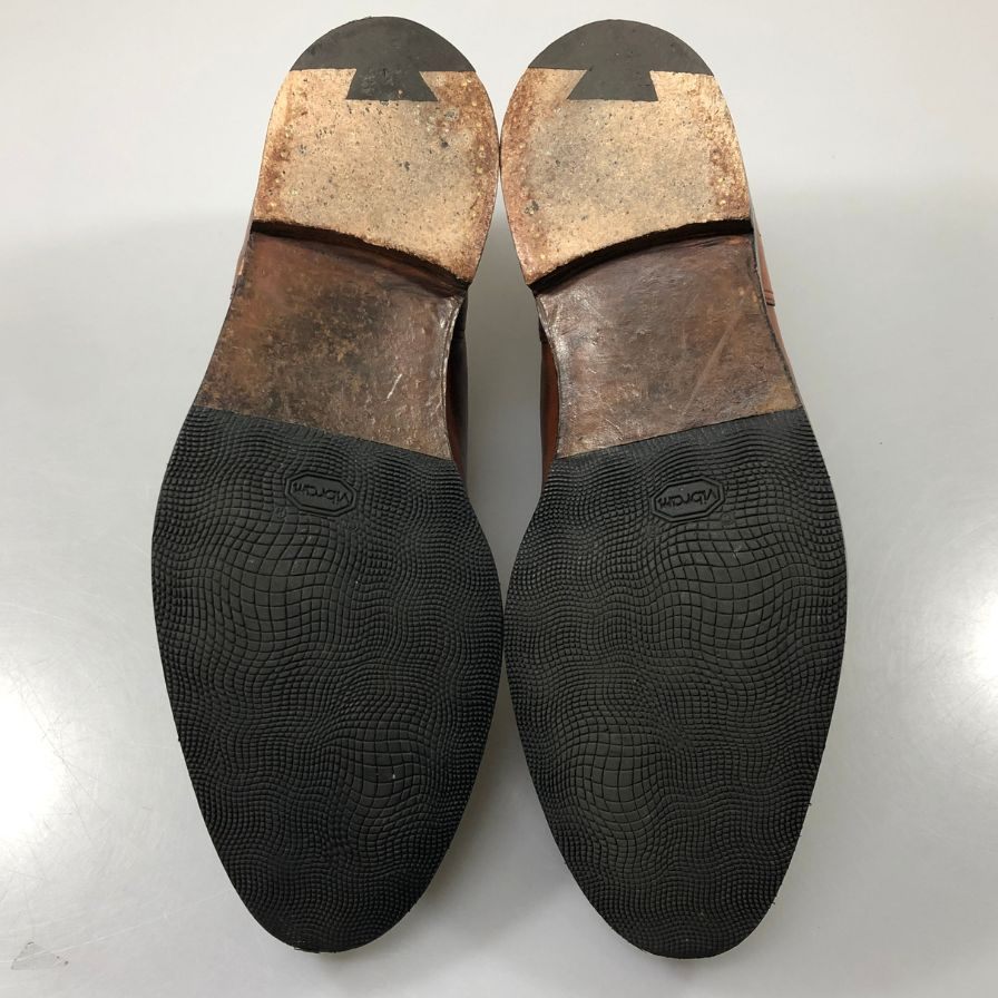 クロケット＆ジョーンズ レースアップシューズ スプリットトゥ  Uチップ ブラウン サイズ8.5E CROCKETT&JONES ビジネスシューズ 約28.0cm【LA】【中古】