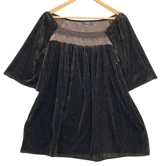 美品◆ミニョン シャツ レディース オフショル ブラウン サイズL Mignon 【AFB11】