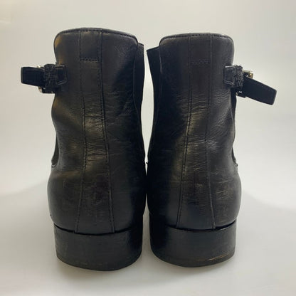 プラダ サイドゴア ブーツ  サイドストラップ メンズ サイズ8 ブラック PRADA 約27.0cm【AFC31】