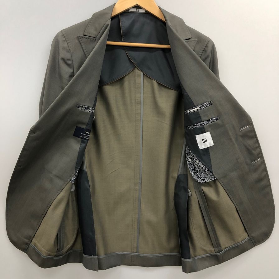 スーツセレクト ウール テーラードジャケット アジャスター付きスラックス SLJP2056 セットアップ グレー サイズA5 メンズ SUIT SELECT SETUP【AFA4】