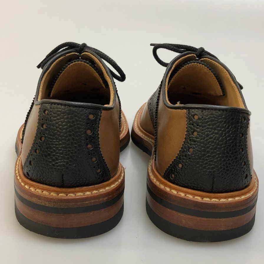 トリッカーズ レザー コンビ サドルシューズ M7581 ブラウン×ブラック メンズ UK5 Trickers 約24.0cm【AFD12】