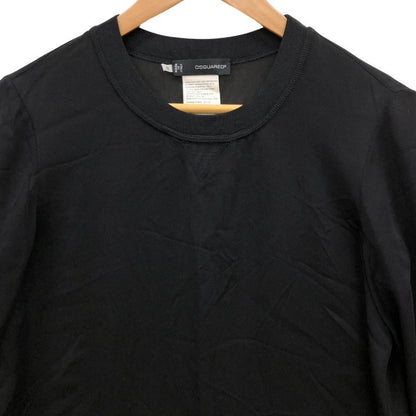 極美品◆ディースクエアード トップス シルク100% レディース サイズ42 ブラック S72NC0452 S40249 DSQUARED2 【AFB44】