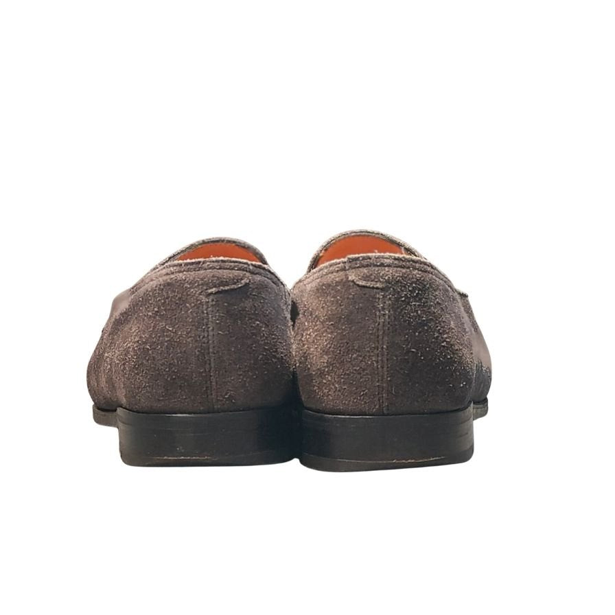 ジョンロブ レザーシューズ ペニーローファー ロペス スエード グレー UK6E メンズ JOHN LOBB ローファー 約24.5cm【LA】【中古】