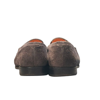 ジョンロブ レザーシューズ ペニーローファー ロペス スエード グレー UK6E メンズ JOHN LOBB ローファー 約24.5cm【LA】【中古】