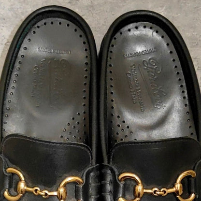 パラブーツ スリッポン バハマ MORS ホースビット カーフ ブラック サイズUK7 Paraboot スリッポン 約25.5cm【LA】【中古】