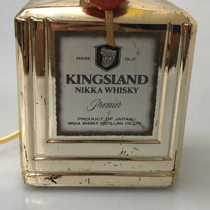 【レトロ・ジャンク】ニッカ キングランド ボトル型ランプ 稼働未確認 通電未確認 ボトルダメージあり NIKKA【AFI28】【中古】