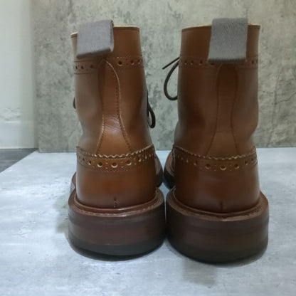トリッカーズ M2508 カントリーブーツ カーフ メンズ サイズUK7.5 ブラウン Tricker's ブーツ 約26.0cm【LA】【中古】