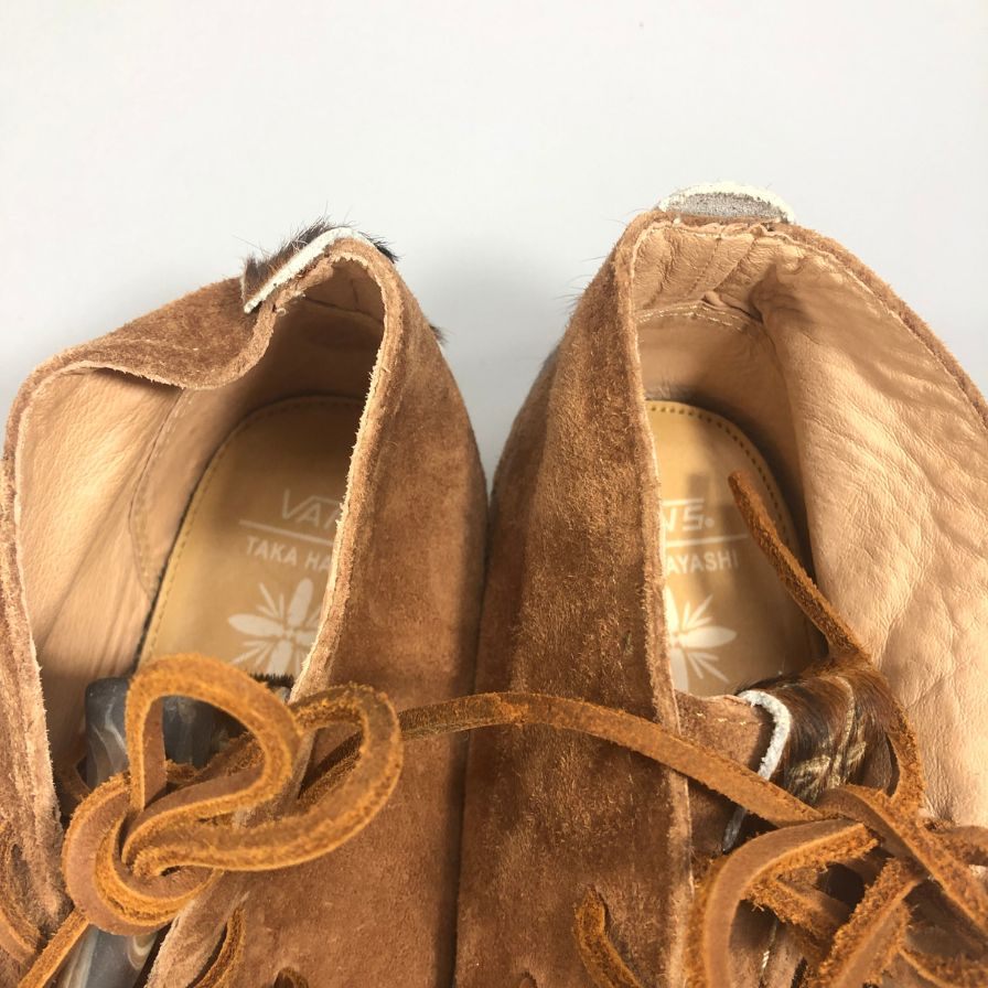 バンズ ボルト タカハヤシ ノマド スエード×ハラコ コンビ チャッカ メンズ サイズUS8.5 ブラウン vans vault taka hayashi nomad 約26.5cm【AFD14】
