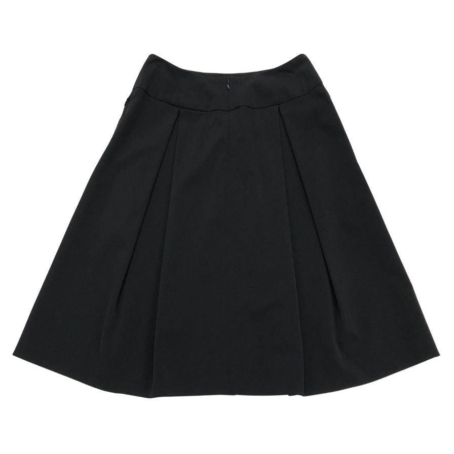 フォクシーニューヨーク スカート フレア 膝丈 18661 ブラック レディース サイズ38 FOXEY NEWYORK【AFB41】