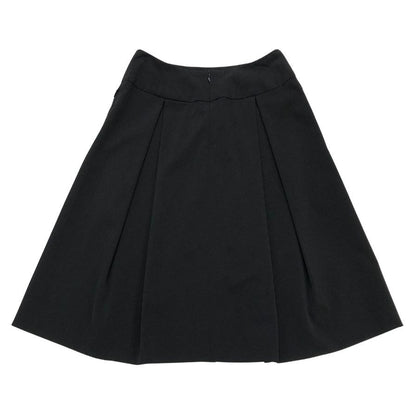 フォクシーニューヨーク スカート フレア 膝丈 18661 ブラック レディース サイズ38 FOXEY NEWYORK【AFB41】