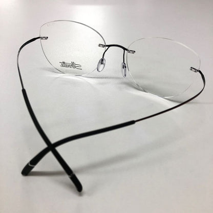 シルエット メガネ リムレス 5599 9142  □17 150 ブラック silhouette【AFI18-2】