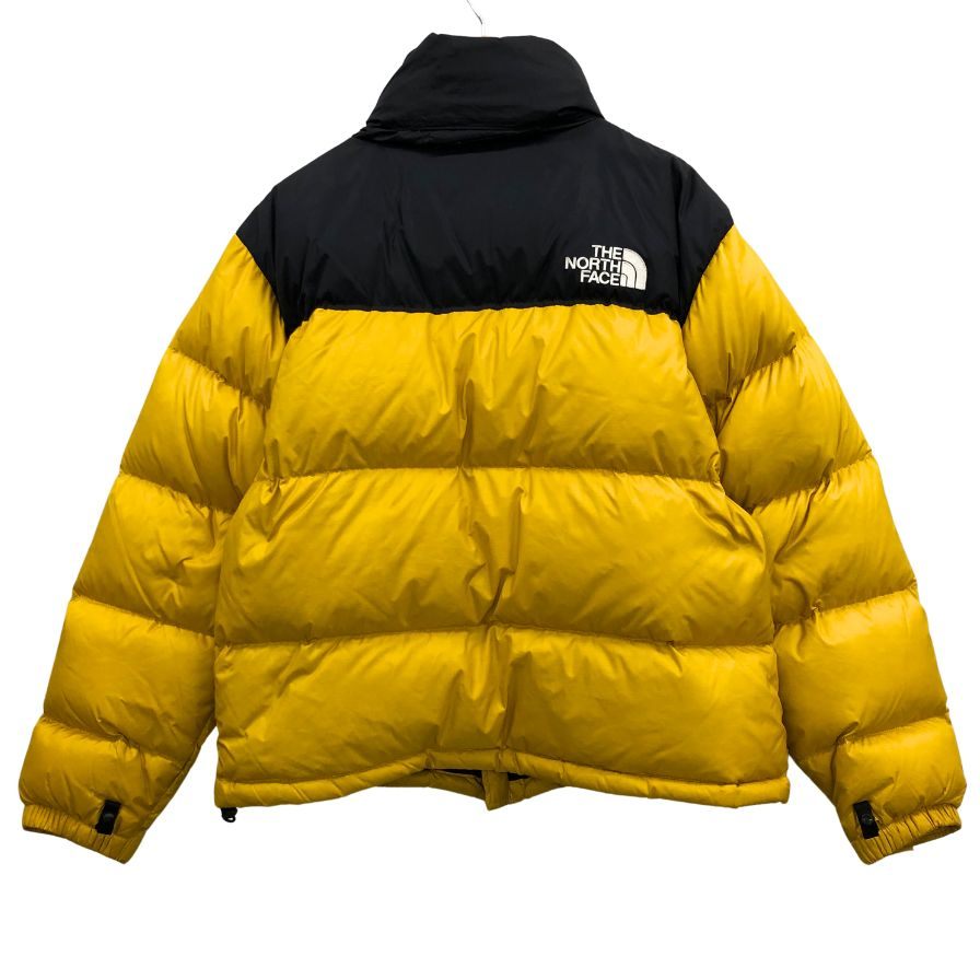 中古◆ザ ノースフェイス ダウンジャケット レトロヌプシ 1996 イエロー×ブラック メンズ サイズM THE NORTH FACE 【AFA12】