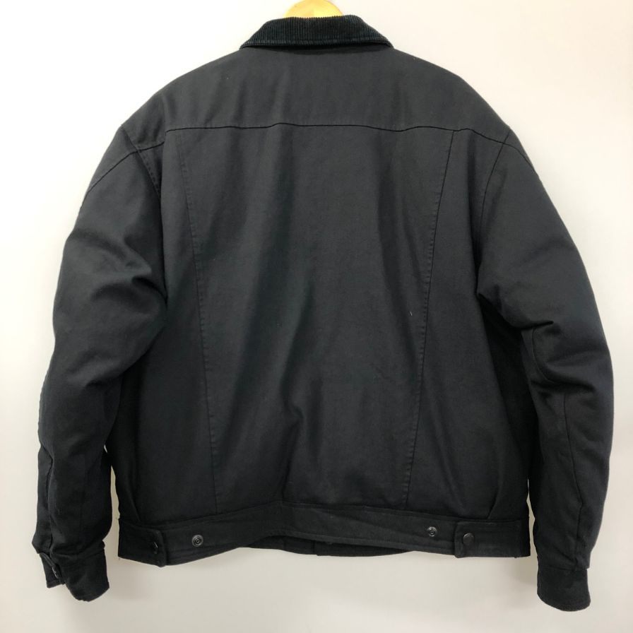 美品◆シュプリーム×ショット キャンバス ダウン トラッカー ジャケット メンズ ブラック サイズ L Supreme×Schott 【AFA17】