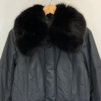 美品◆フォクシー ダウンジャケット フォクスファー レディース ブラック サイズ38 FOXEY 【AFF20】