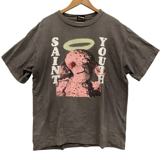 美品◆セントマイケル Tシャツ ピンクシープ 21AW サイズXL メンズ グレー SAINT MICHAEL 【AFB19】