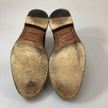 アルフレッド ダンヒル レザーシューズ コードバン プレーントゥ イタリア製 メンズ サイズ40 ブラウン Alfred Dunhill 約25.5cm【AFC48】