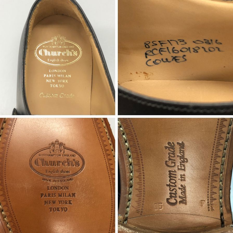 チャーチ レザーシューズ サイズ8.5 メンズ ブラック Church's COWES ビジネスシューズ 約27.0cm【LA】【中古】