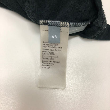 美品◆ザノーネ  クルーネック コットン Tシャツ メンズ サイズ 46 ブラック  ZANONE 【AFB38】
