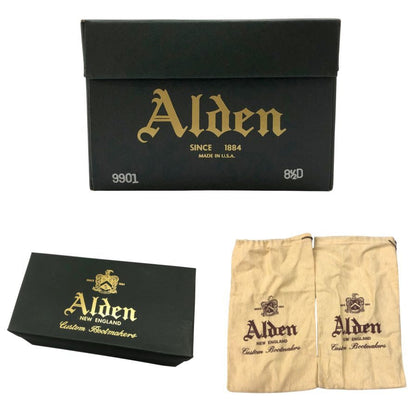 オールデン レザーシューズ プレーントゥ 9901 コードバン バリーラスト ブラック メンズ サイズ8.5D ALDEN ビジネスシューズ 約26.0cm【LA】【中古】