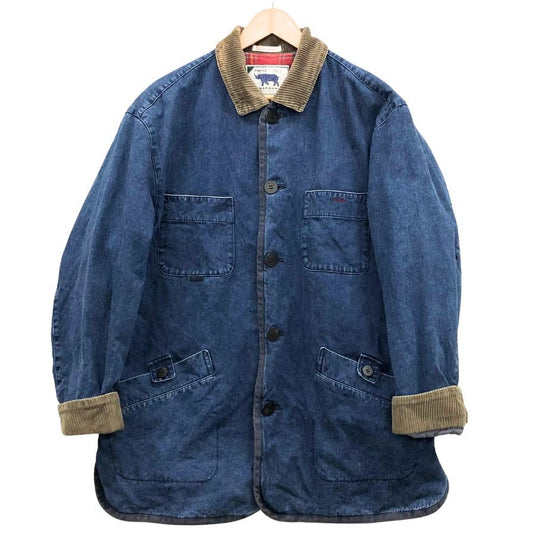 美品◆パパス アイランド デニム カバーオール メンズ M インディゴ D0414FJM02 PAPAS ISLAND 【AFB3】