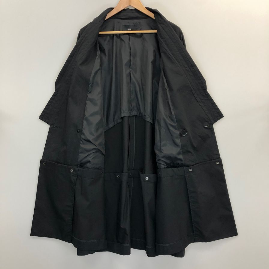 美品◆ハレ 2WAYドッキングコート ダブル ブラック メンズ サイズＭ HARE 【AFB6】