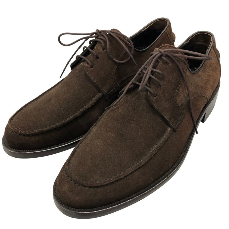 スーツカンパニー レザーシューズ 3489 Uチップ スエード ブラウン サイズ39 メンズ THE SUIT COMPANY 約24.5cm【AFC47】