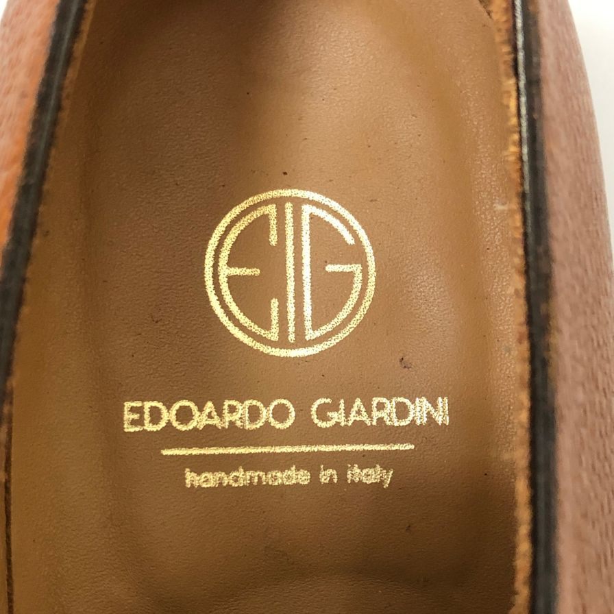 エドアルドジャルディーニ レザーシューズ Uチップ シボ革 イタリア製 メンズ サイズ不明 ブラウン EDOARDO GIARDINI 約不明cm【AFC43】
